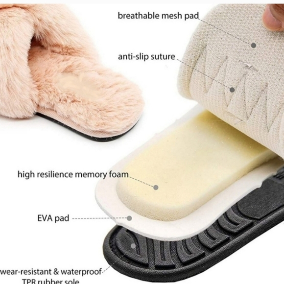 🤩New family pro fur fluffy slippers size small fits 7, 7.5, 8 - Picture 11 of 12
